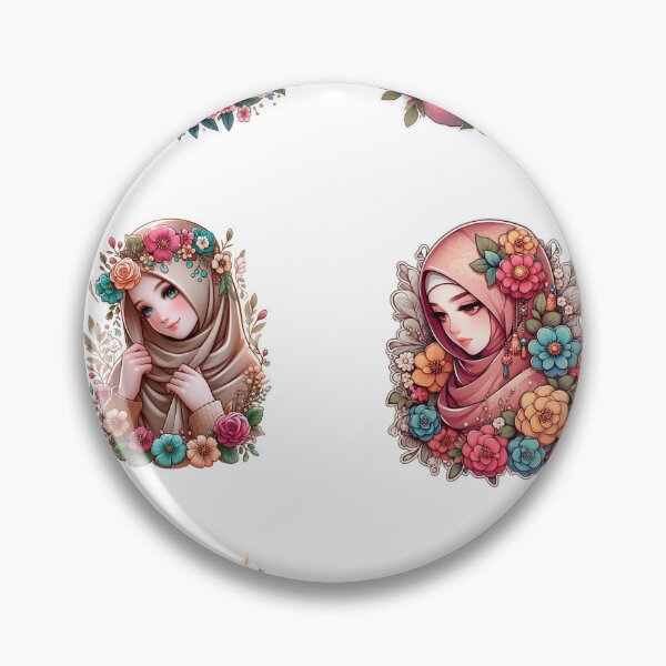 Item preview, Cute Floral Muslimah Hijabi Muslim Girl designed and sold by Alnazie.