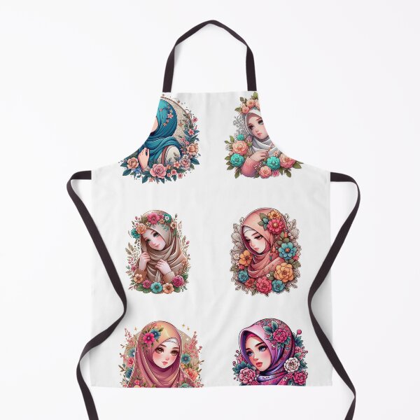 Item preview, Cute Floral Muslimah Hijabi Muslim Girl designed and sold by Alnazie.