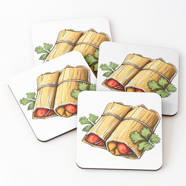 Item preview, Mexican Tamales Meal Hand Drawn Food Illustration designed and sold by meganohm.