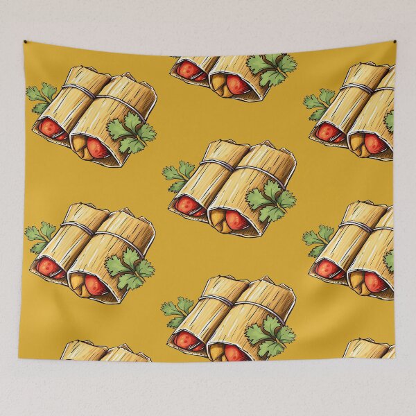 Item preview, Mexican Tamales Meal Hand Drawn Food Illustration designed and sold by meganohm.