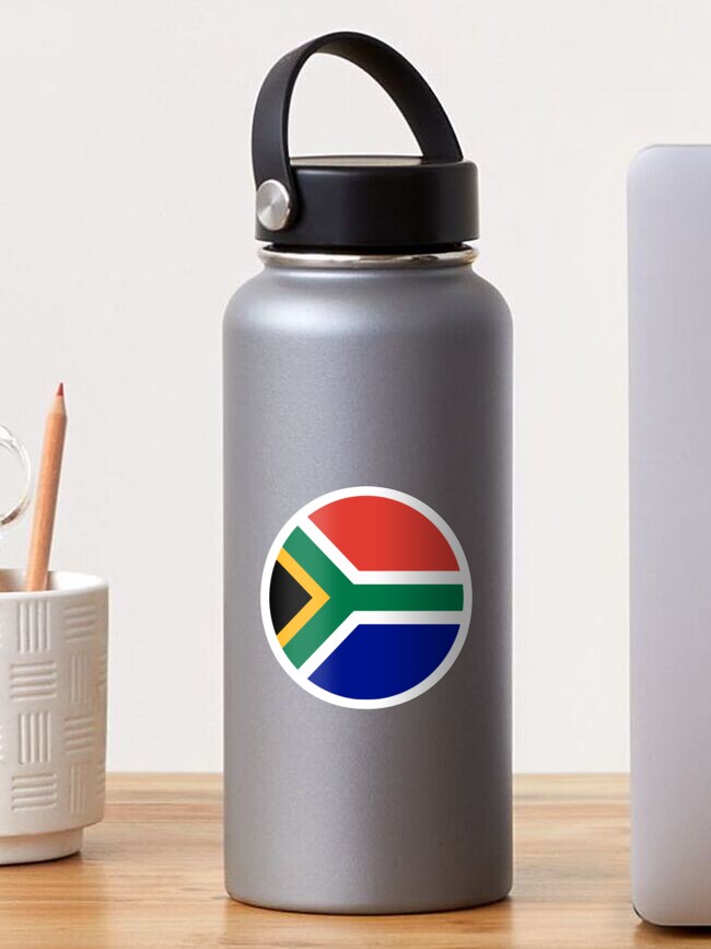 Thumbnail 1 of 3, Sticker, South Africa Flag circle shape designed and sold by ZaynahJArt.