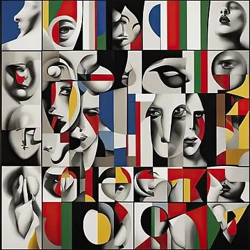Artwork thumbnail, Faces Collage by RDBarts