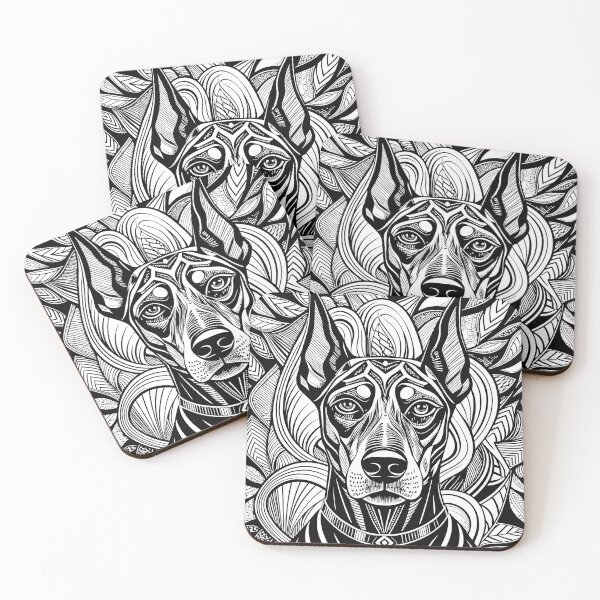 Item preview, Transform Any Space with This Exquisite Doberman Tile Design designed and sold by Rosa Elena Albornoz Mendez.
