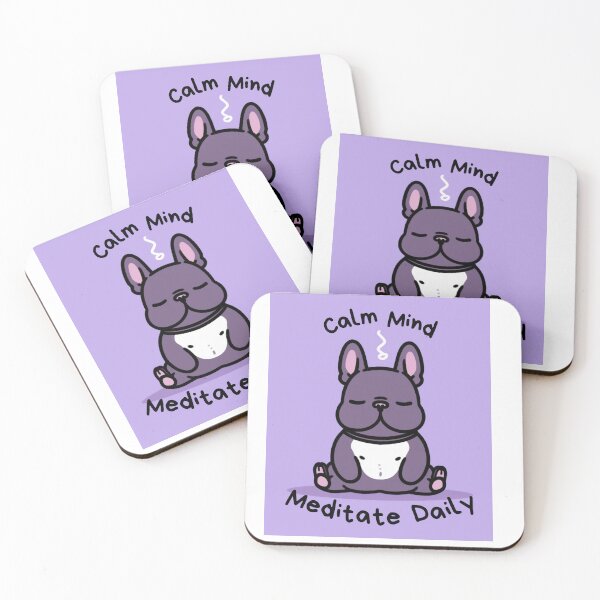 Item preview, Kawaii Cute Yoga Meditating bullgod designed and sold by AdaMazingDesign.