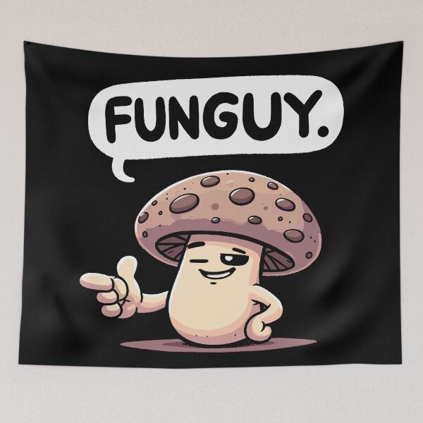 Item preview, Funny Funguy Fungy Mushroom designed and sold by DoodleDashShop.