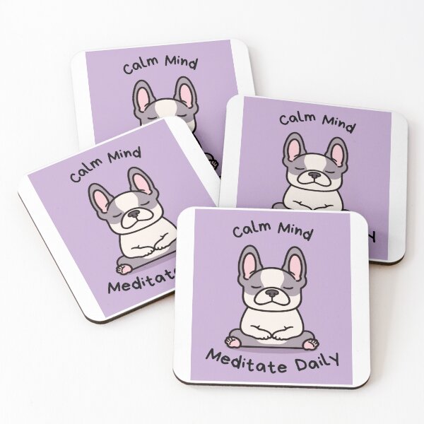 Item preview, Kawaii Cute Yoga Meditating bullgod designed and sold by AdaMazingDesign.