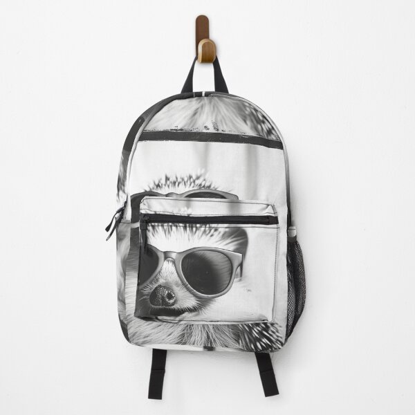 Item preview, Funny Hedgehog Photobooth Session Retro Vintage Black and White designed and sold by PrintShangri-La.