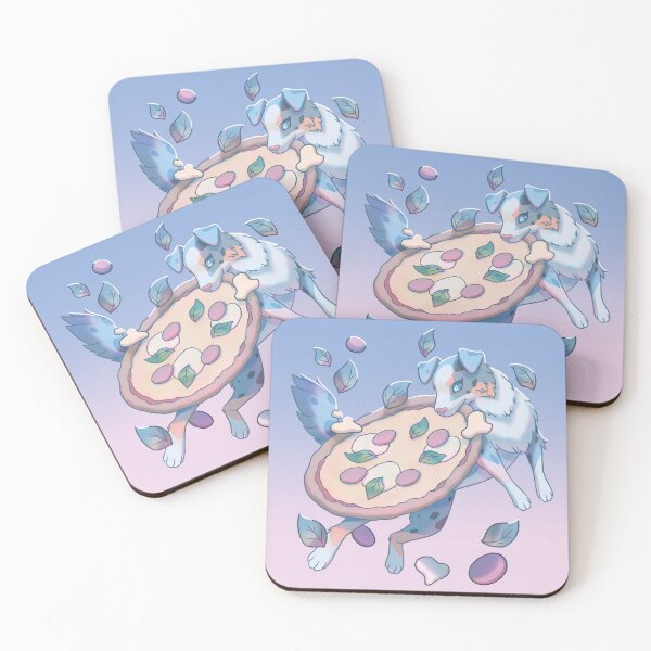 Item preview, An Australian Shepherd Playing With a Pizza designed and sold by kyriqin.
