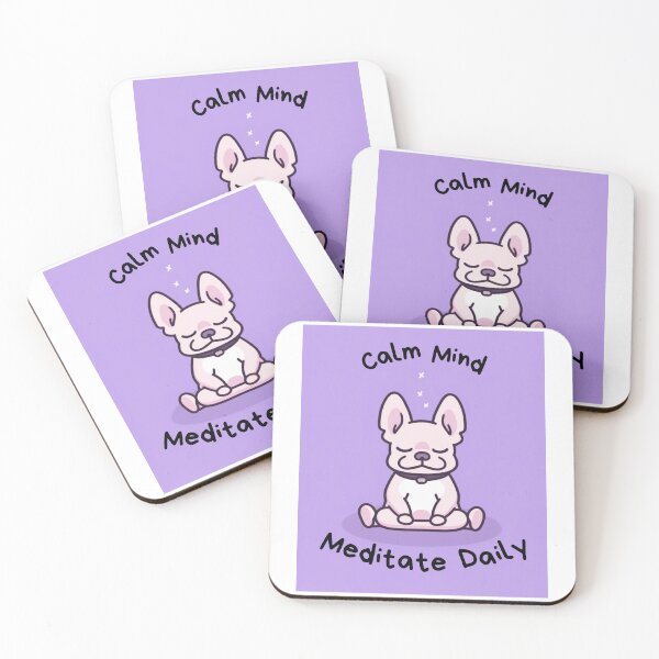 Item preview, Kawaii Cute Yoga Meditating bullgod designed and sold by AdaMazingDesign.