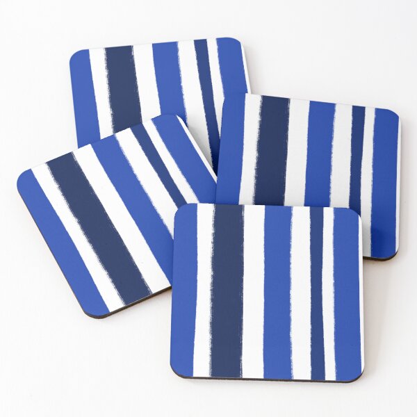 Item preview, Multi Blue Stripes Freehand designed and sold by OneThreeSix.