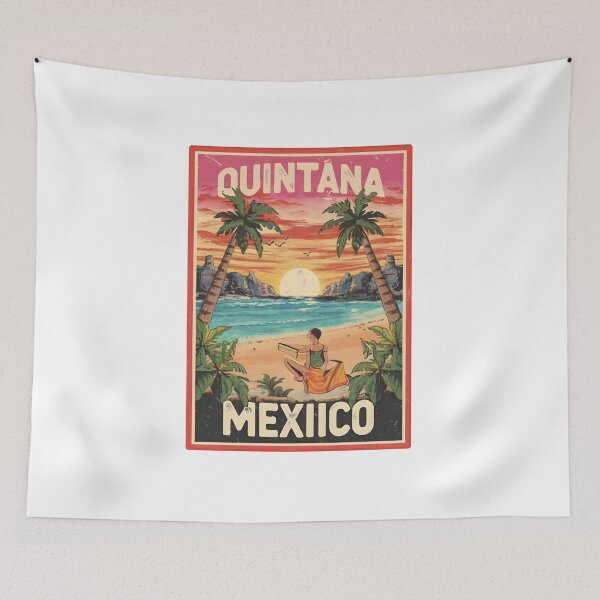 Item preview, Tulum Quintana Roo Mexico Vintage Poster Tourism designed and sold by SKUMA25.