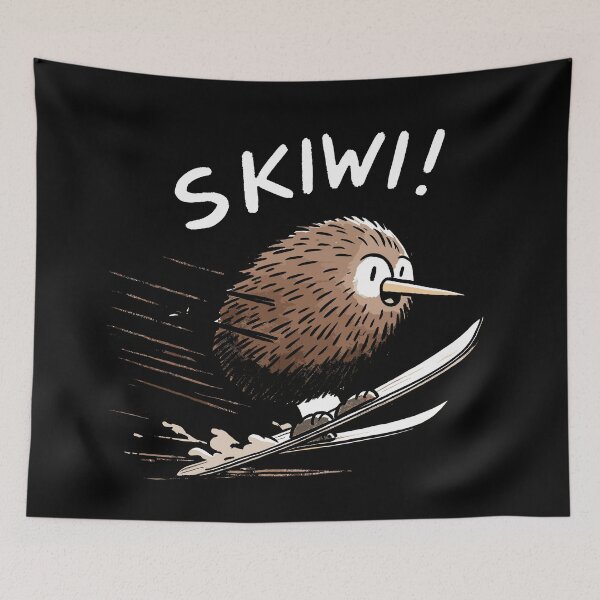 Item preview, Apres Ski Skiwi Kiwi designed and sold by DoodleDashShop.