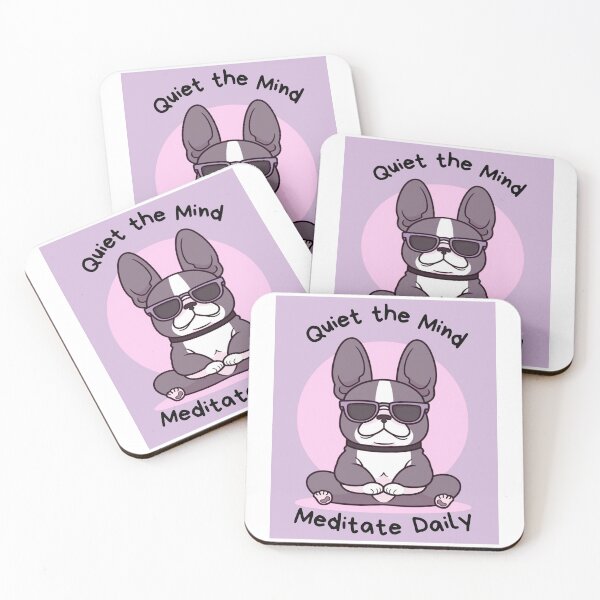 Item preview, Kawaii Cute Yoga Meditating bullgod designed and sold by AdaMazingDesign.