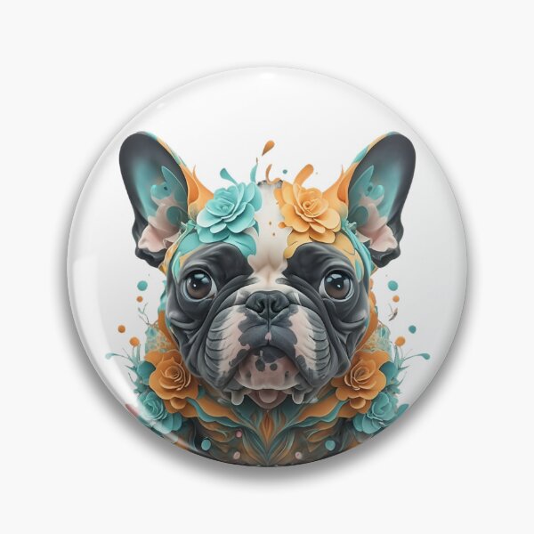 Item preview, Adorable y colorido bulldog francés designed and sold by LuckyFamily.