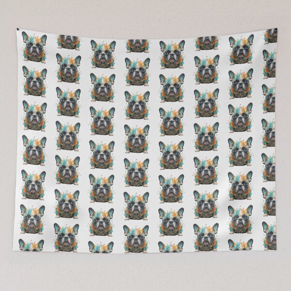 Item preview, Adorable y colorido bulldog francés designed and sold by LuckyFamily.