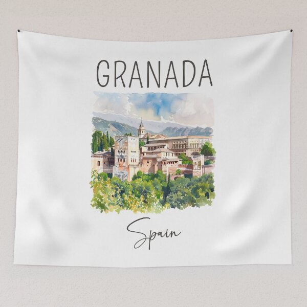Item preview, Watercolor Design of Granada - Spain designed and sold by Sketch-Shack.