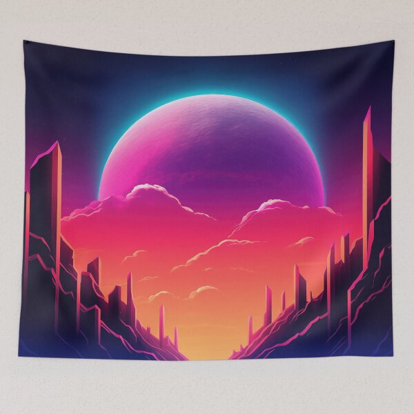Item preview, Eclipsed Hues: Intense Retrowave Chroma Dreams designed and sold by Mullet Monkey.