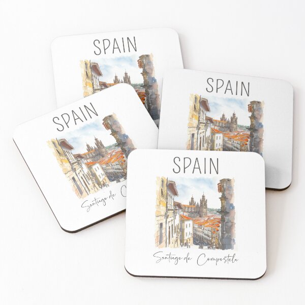 Item preview, Watercolor Design of Santiago de Compostela - Spain designed and sold by Sketch-Shack.