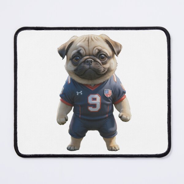 Item preview, Rugby Player Pug Dog designed and sold by GiwuArt777.