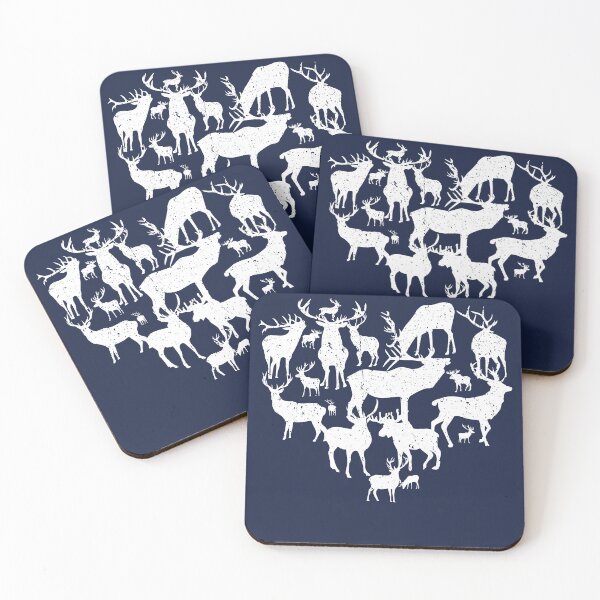 Item preview, retro moose and deer lover heart  designed and sold by ELmezz.