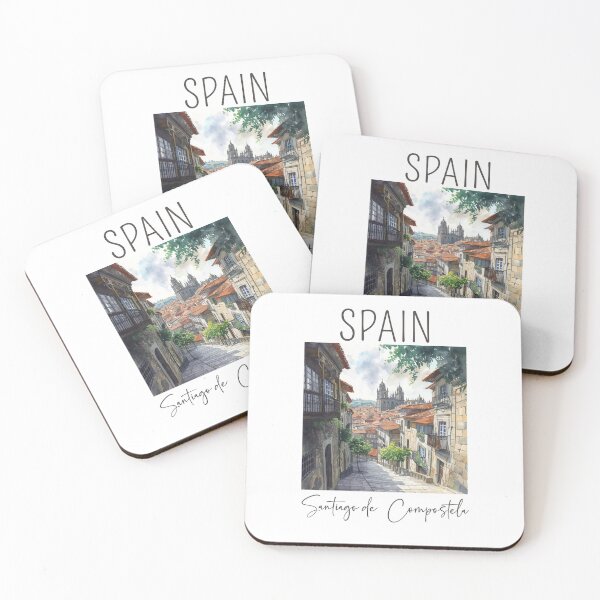 Item preview, Watercolor Design of Santiago de Compostela - Spain designed and sold by Sketch-Shack.
