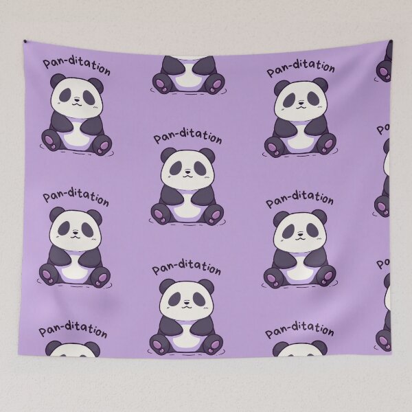 Item preview, Kawaii Cute Yoga Meditating Panda designed and sold by AdaMazingDesign.