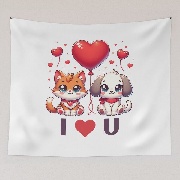 Item preview, Puppy and Kitten Love Heart designed and sold by ncfashion19.