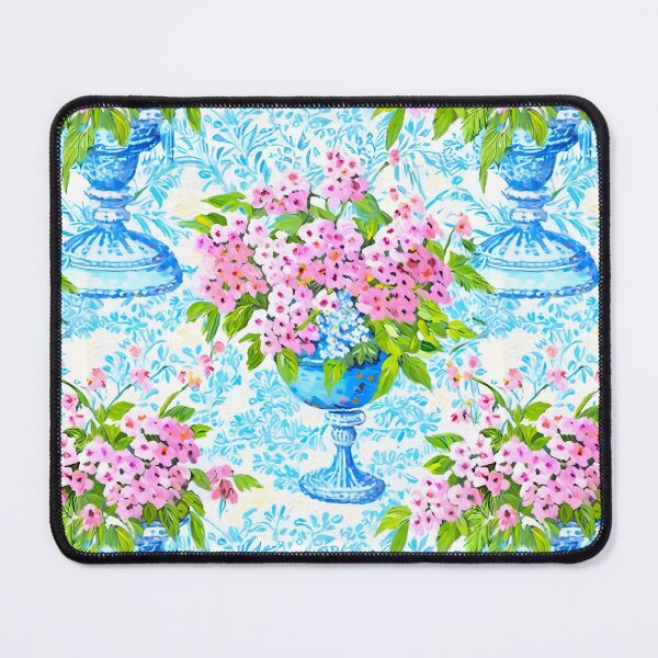 Item preview, Pink daisies in classical urns designed and sold by SophieClimaArt.