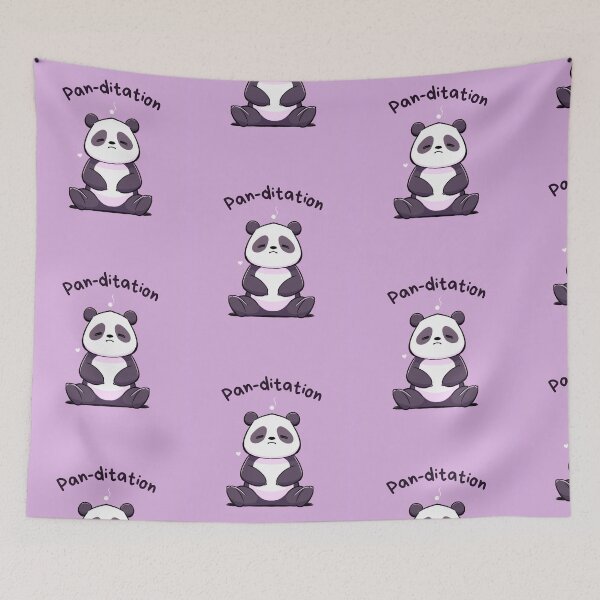 Item preview, Kawaii Cute Yoga Meditating Panda designed and sold by AdaMazingDesign.