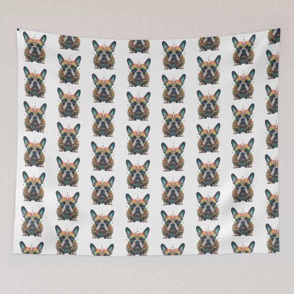 Item preview, Adorable y colorido bulldog francés designed and sold by LuckyFamily.
