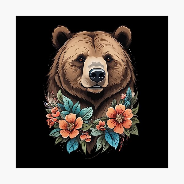 Vector bear double exposure tattoo art. Canada. Mountains, compass. Brown bear  Bear grizzly silhouette t-shirt design Tourism symbol, adventure, great  outdoor. Stock Vector by ©Helen_F 158095650