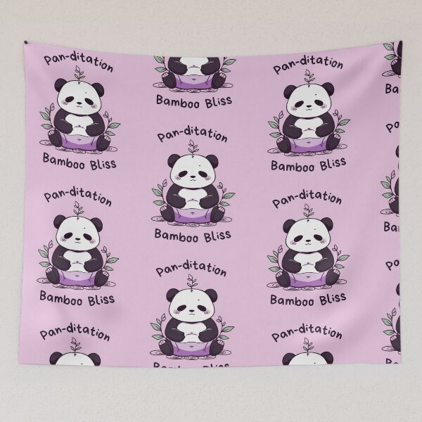 Item preview, Kawaii Cute Yoga Meditating Panda designed and sold by AdaMazingDesign.