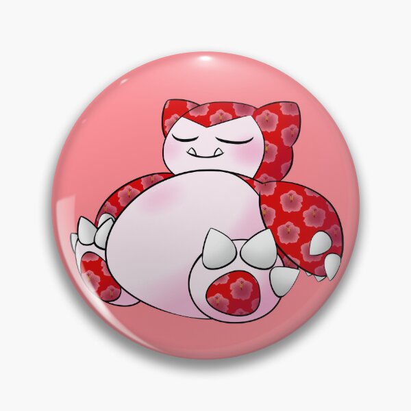 Item preview, Red Hibiscus Snorlax designed and sold by BlurrIsBestBoi.