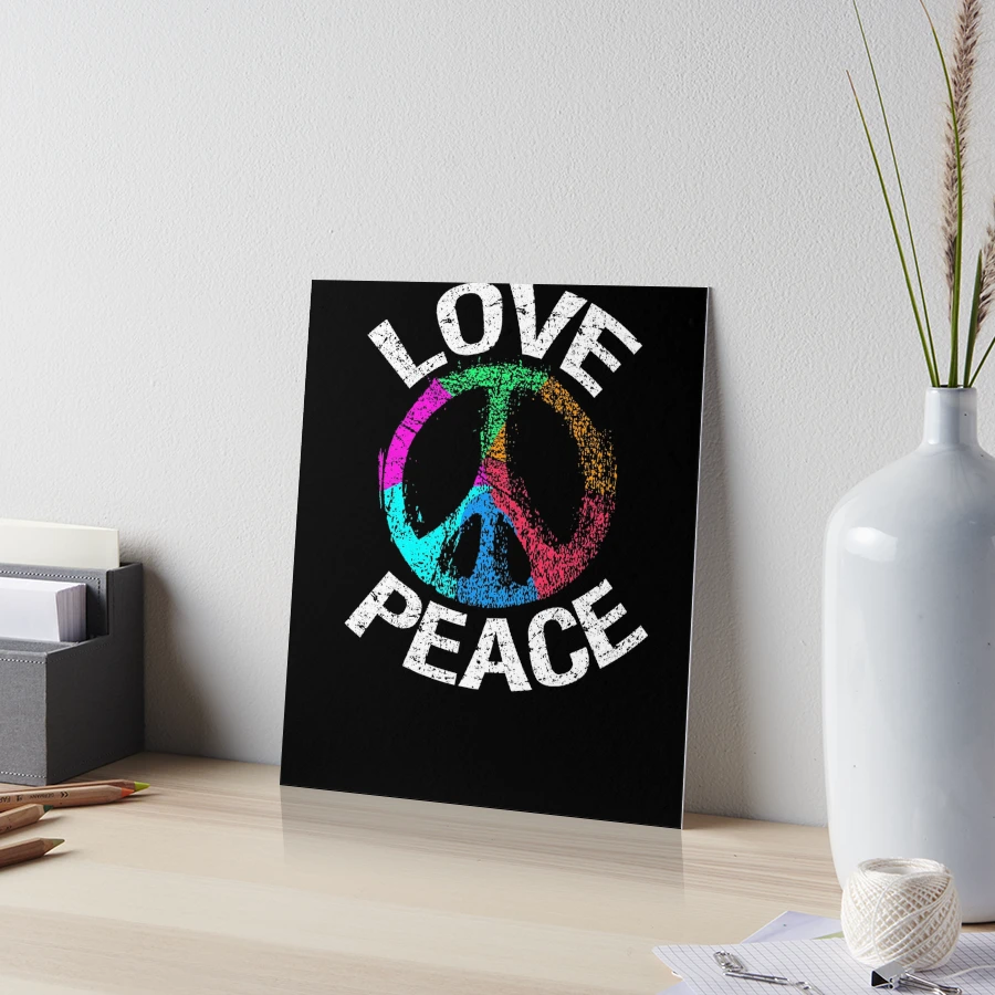 油彩画　8号　Love and peace Love Peace Freedom 