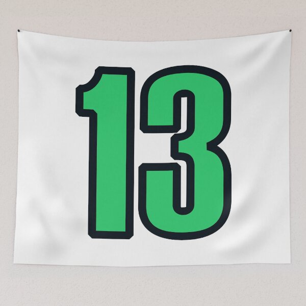 Item preview, Number 13 Green and Black designed and sold by Creations-By-Em.