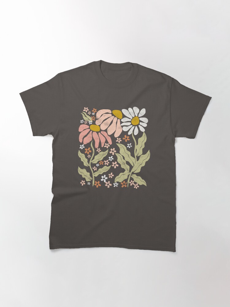 Thumbnail 3 of 7, Classic T-Shirt, BOHO Pressed Wildflowers designed and sold by Besoul-Design.