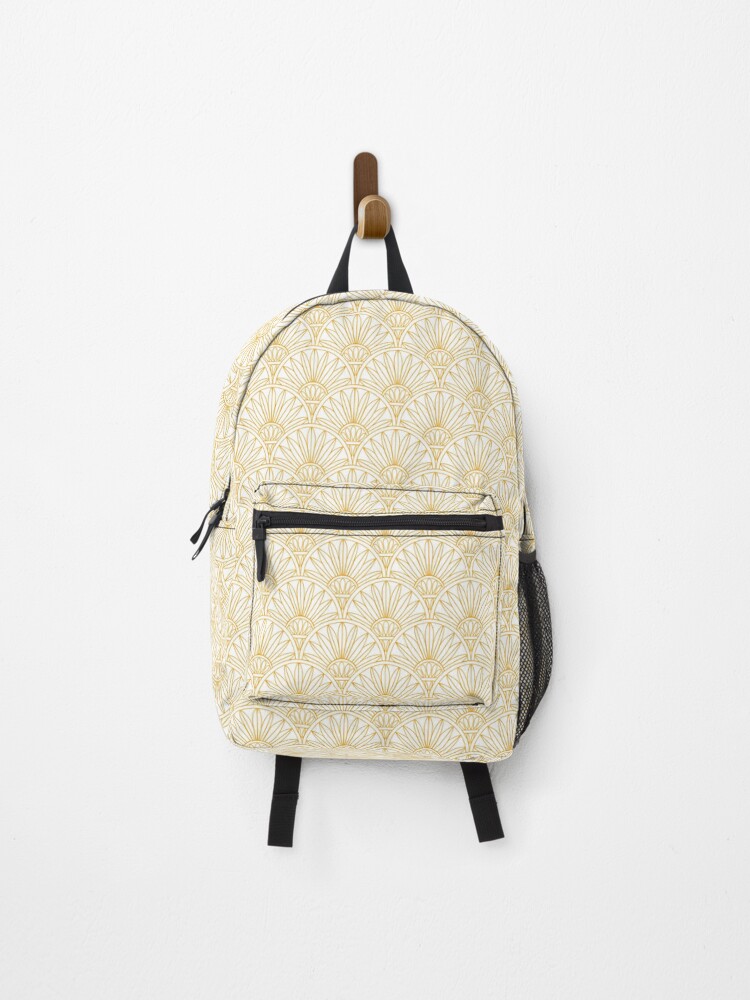 Aperçu 1 sur 3. Sac à dos avec l'œuvre Mosaïque art nouveau de couleur or créée et vendue par Wicupp.