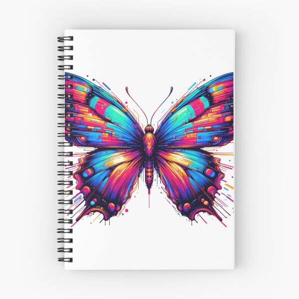 Item preview, Metamorfosis digital: una mariposa en una fusión de cómics, vaporwave y glitch art designed and sold by NexusSales.