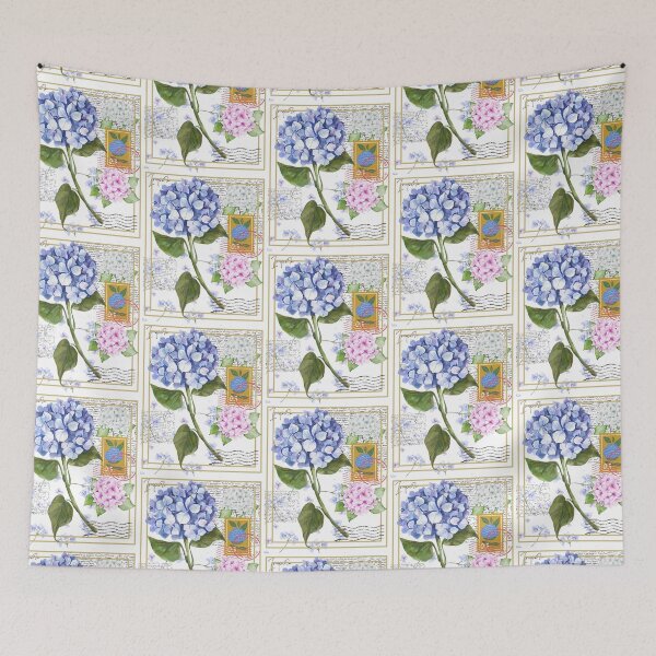 Item preview, Hydrangeas herbarium vintage designed and sold by Dominika Farkašová.