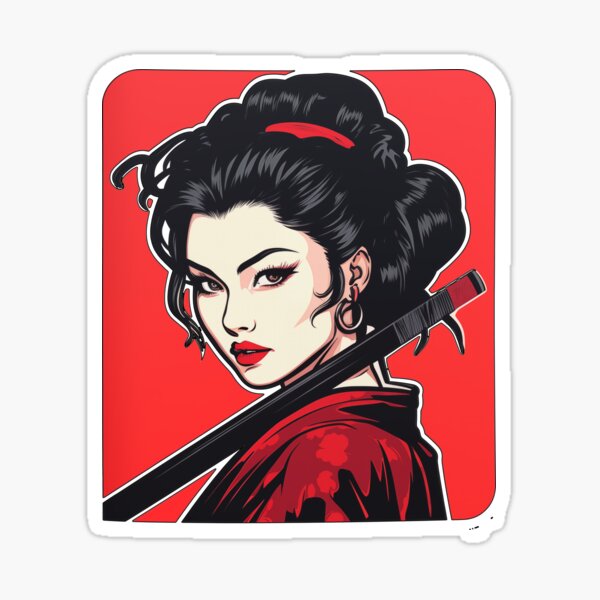 "Red Tokyo AI Generated HD" Sticker for Sale by scudpunk Redbubble