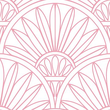 Aperçu de l'œuvre Mosaïque art nouveau de couleur rose de Ligne Florale