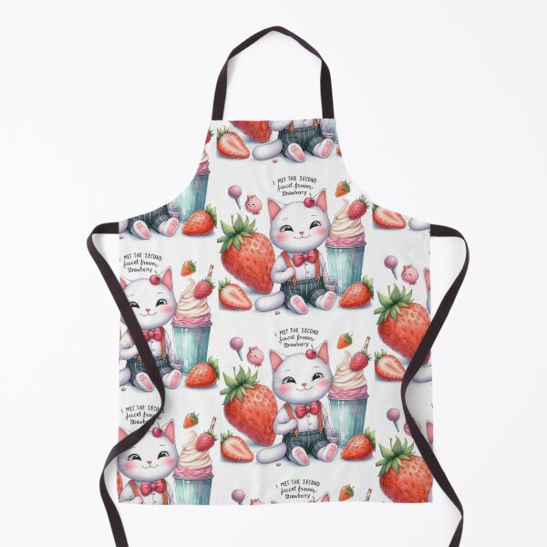 Item preview, Gato con helado de fresa  designed and sold by Bit Canvas.