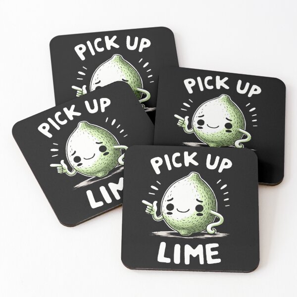 Item preview, Flirty Pick up Line Green Lime designed and sold by DoodleDashShop.