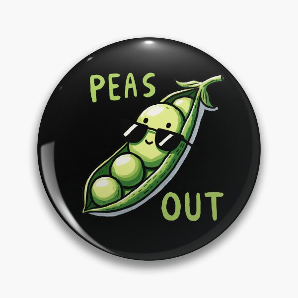 Artikelvorschau, Peas out Peace out Vegetable Pun entworfen und verkauft von DoodleDashShop.