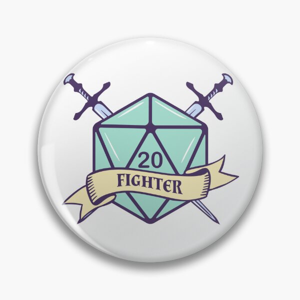 Artikelvorschau, DnD-Kämpfer D20 entworfen und verkauft von sunburstrpg.