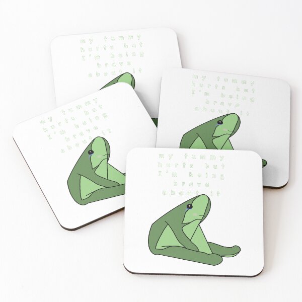 Item preview, My tummy hurts but I’m being brave about it frog designed and sold by Inner-Frog-Blob.