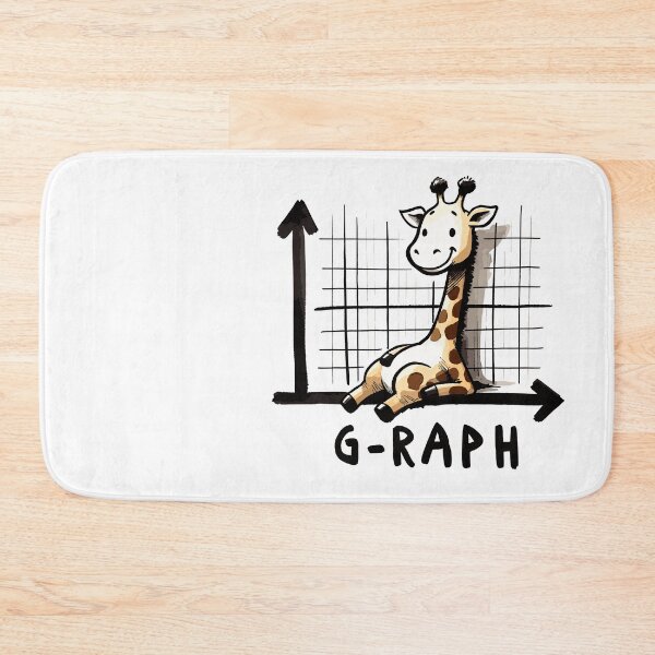 Artikelvorschau, Funny Math joke Graph Giraffe entworfen und verkauft von DoodleDashShop.