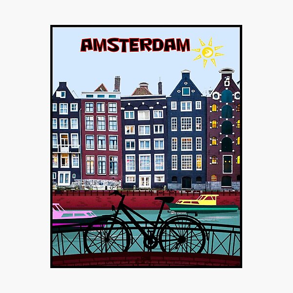 BICYCLE RIDING; In Amsterdam Holland Print Photographic Print
