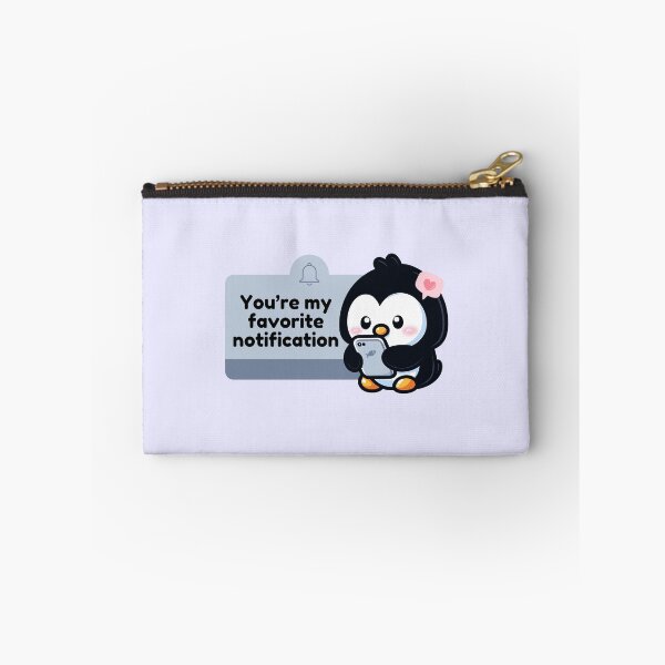 Item preview, You’re my Favorite Notification | Cute Penguin in Love with Smartphone designed and sold by Kimochi-Shop.