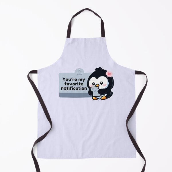 Item preview, You’re my Favorite Notification | Cute Penguin in Love with Smartphone designed and sold by Kimochi-Shop.